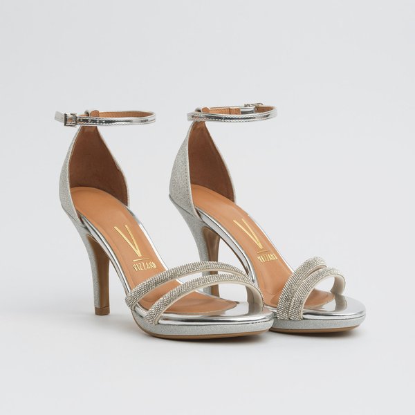 Sandália Vizzano 62101037 Salto Fino Alto Prata - Imagem 3