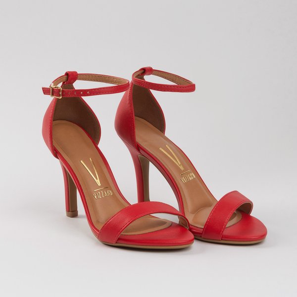 Sandália Vizzano Salto Fino Alto Gisele Vermelha - Imagem 2