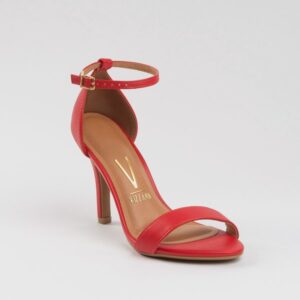 Sandália Vizzano Salto Fino Alto Gisele Vermelha