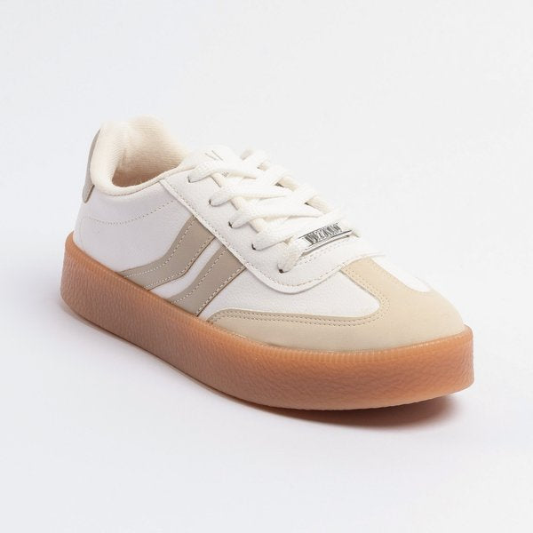 Tênis Vizzano Casual Plataforma Branco off Cinza Creme - Imagem 3