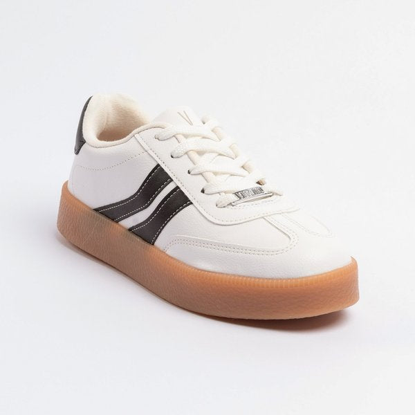 Tênis Vizzano Casual Plataforma Branco Preto Creme - Imagem 2