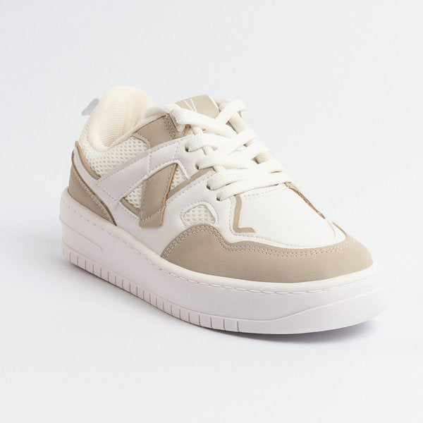 Tênis Vizzano Solado Plataforma Branco Cinza - Imagem 2