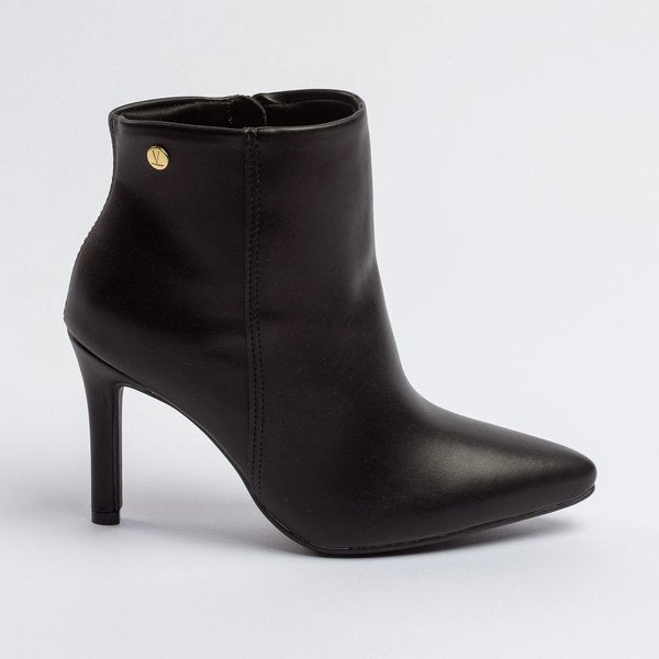 Bota Vizzano Cano Curto Salto Fino Médio Preta - Imagem 2