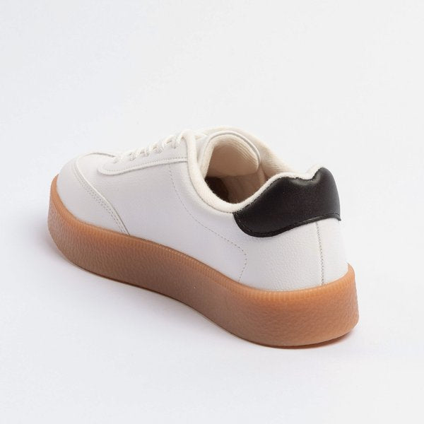 Tênis Vizzano Casual Plataforma Branco Preto Creme - Imagem 4