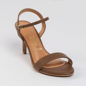 Sandália Vizzano Salto Fino Médio Capuccino