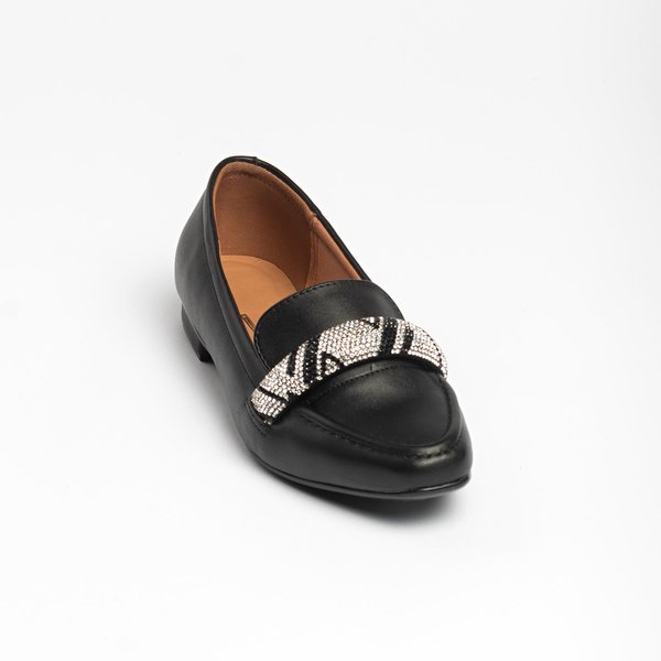 Sapato Social Mocassim Oxford Vizzano Preto Brilhantes - Imagem 3