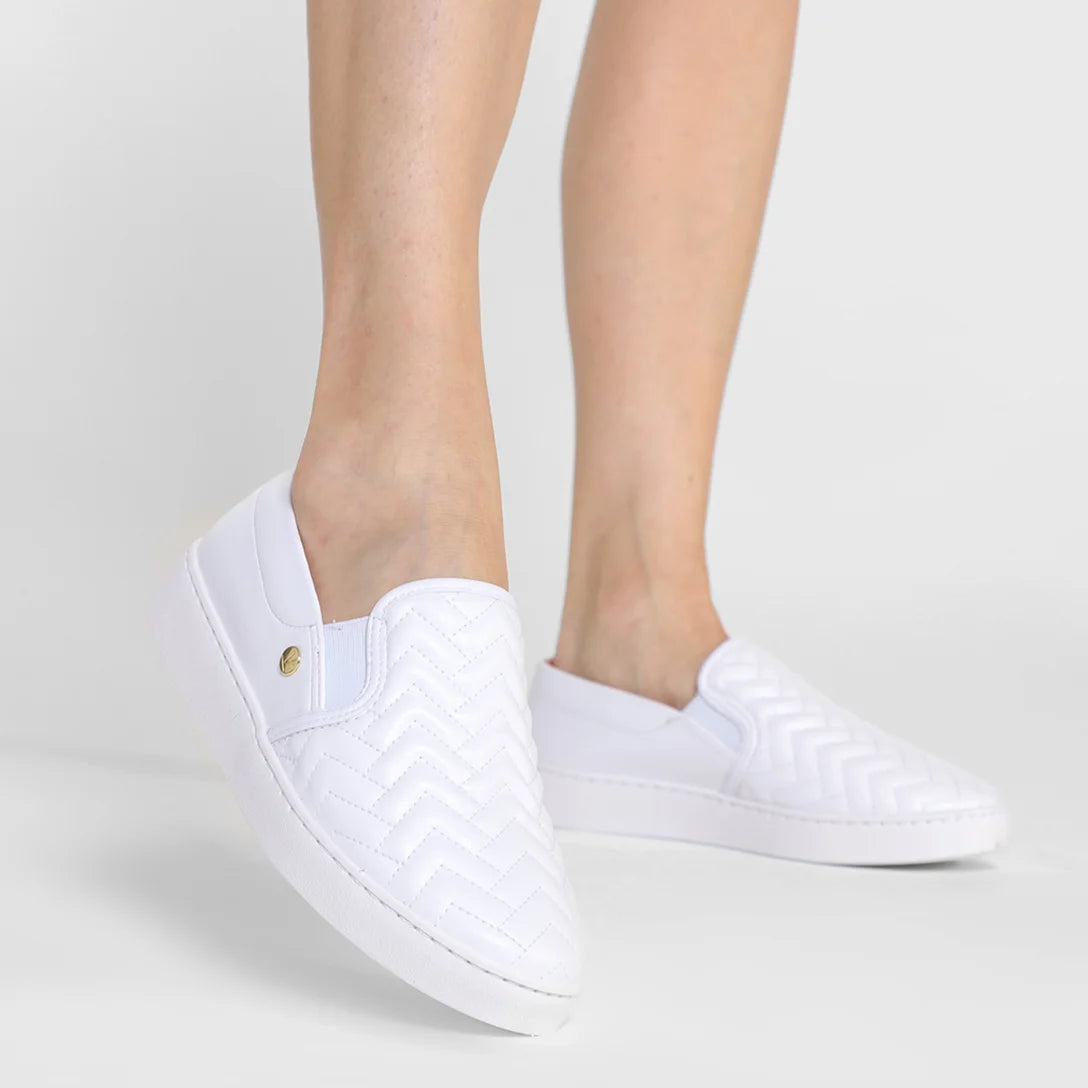 Slip On Vizzano Matelassê Feminino – Branco - Imagem 6