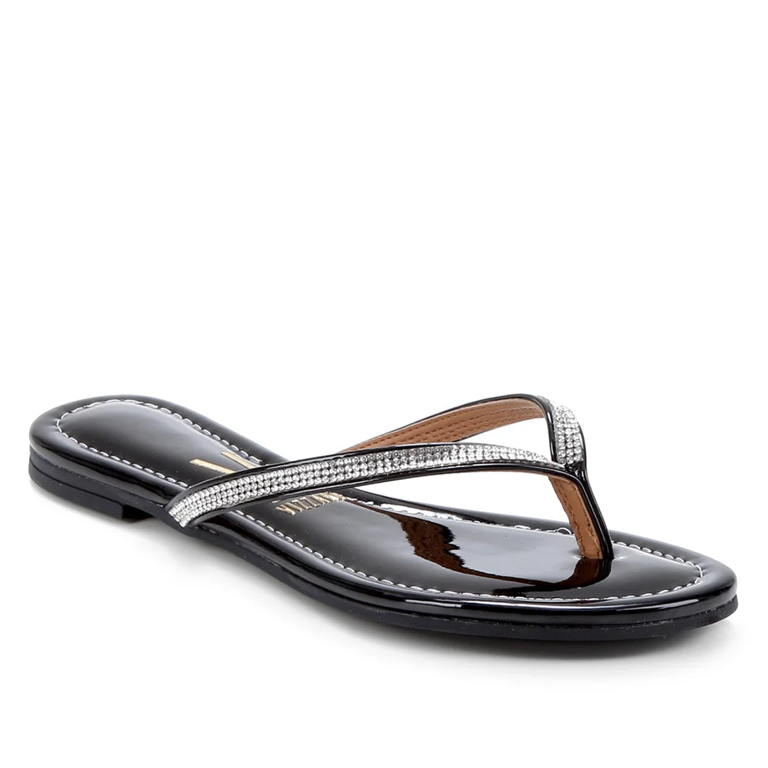 Rasteira Vizzano Strass – Preto - Imagem 2