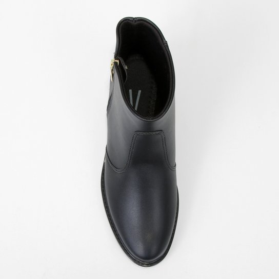 Bota Cano Curto Vizzano Zíper Feminina – Preto - Imagem 4