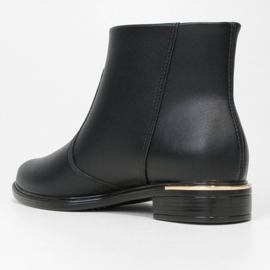 Bota Cano Curto Vizzano Zíper Feminina – Preto - Imagem 3