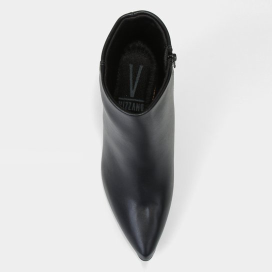 Bota Cano Curto Vizzano Bico Fino Lisa Feminina – Preto - Imagem 4