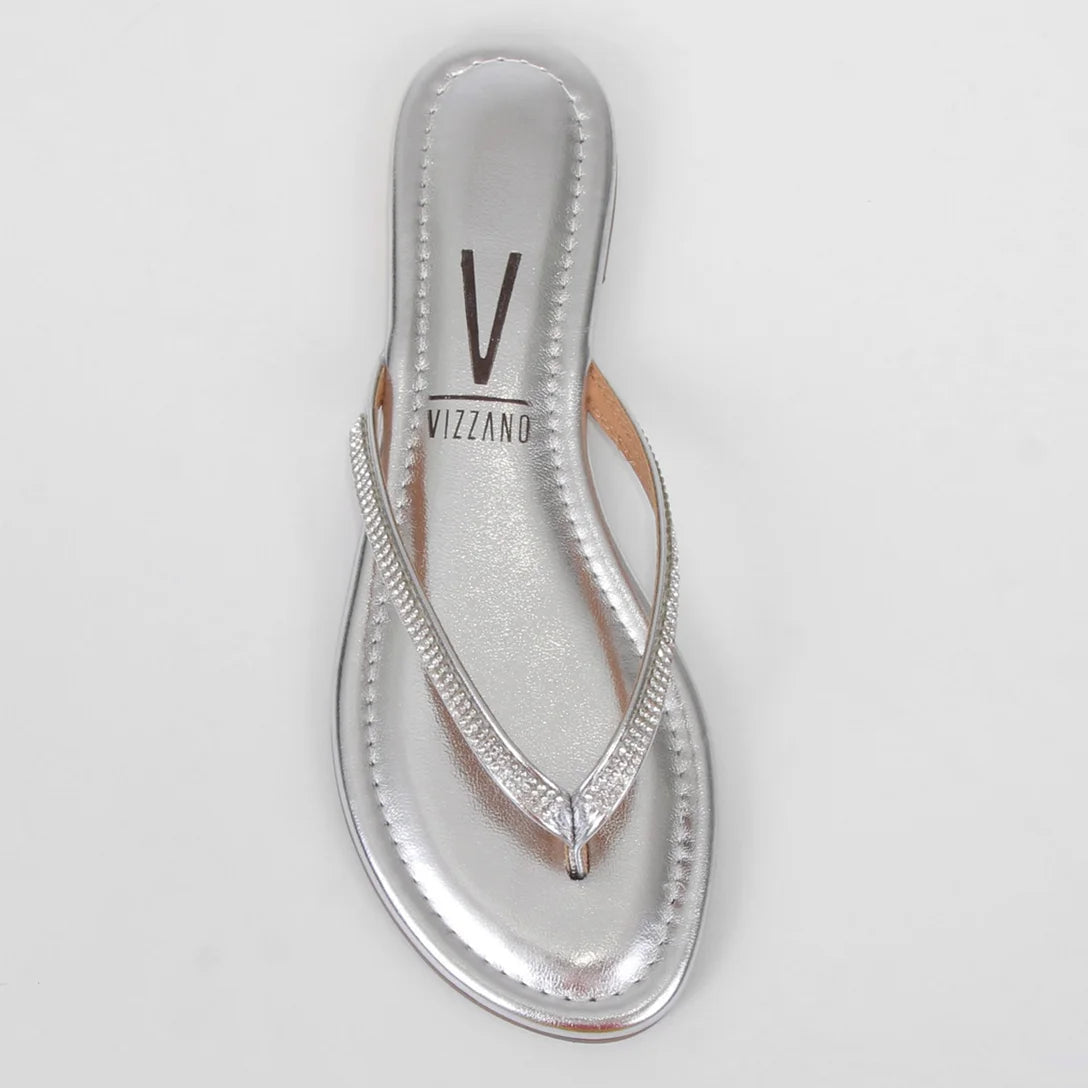 Rasteira Vizzano Básica Hotfix Metalizada – Prata - Imagem 4