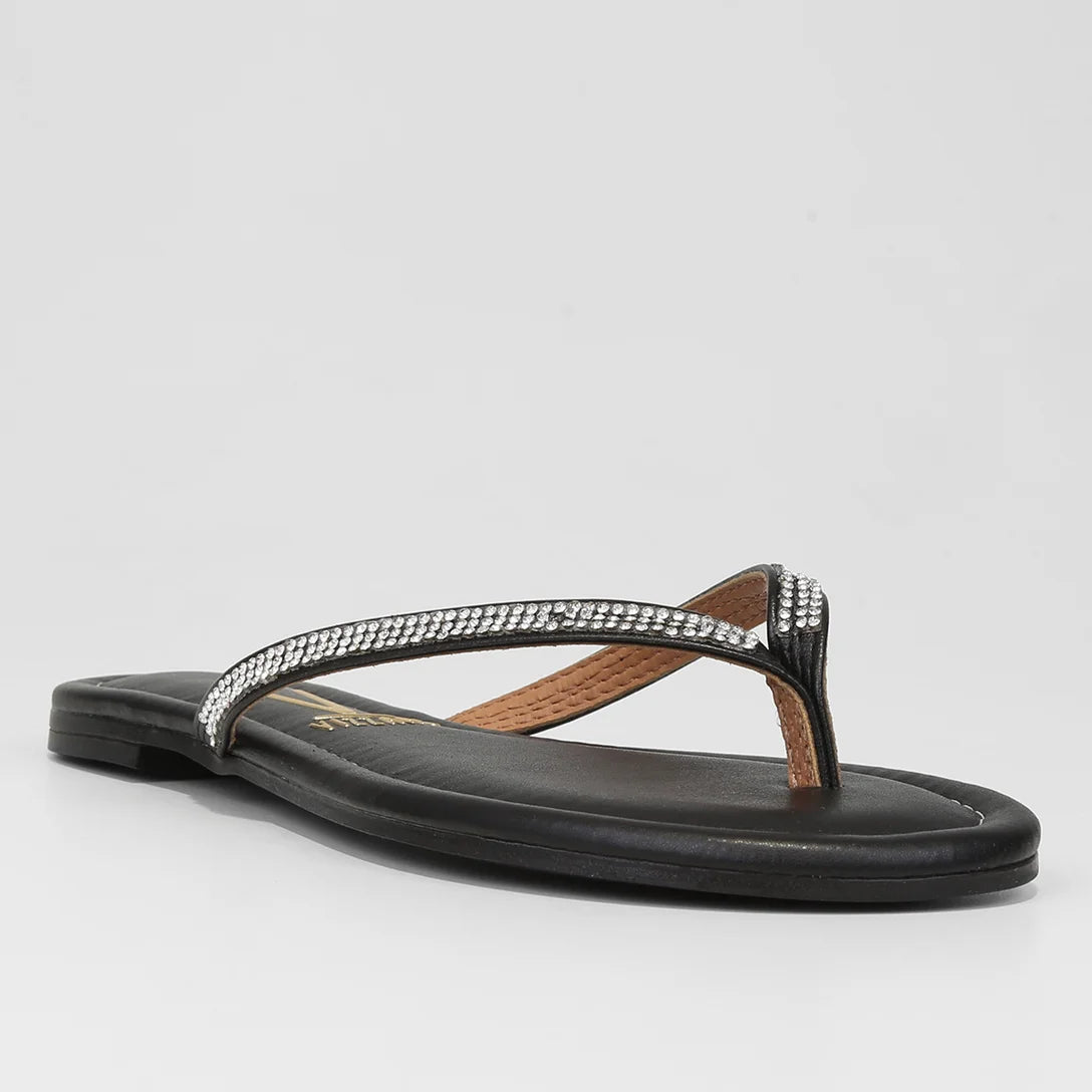 Rasteira Vizzano Brilho Feminina – Preto - Imagem 2