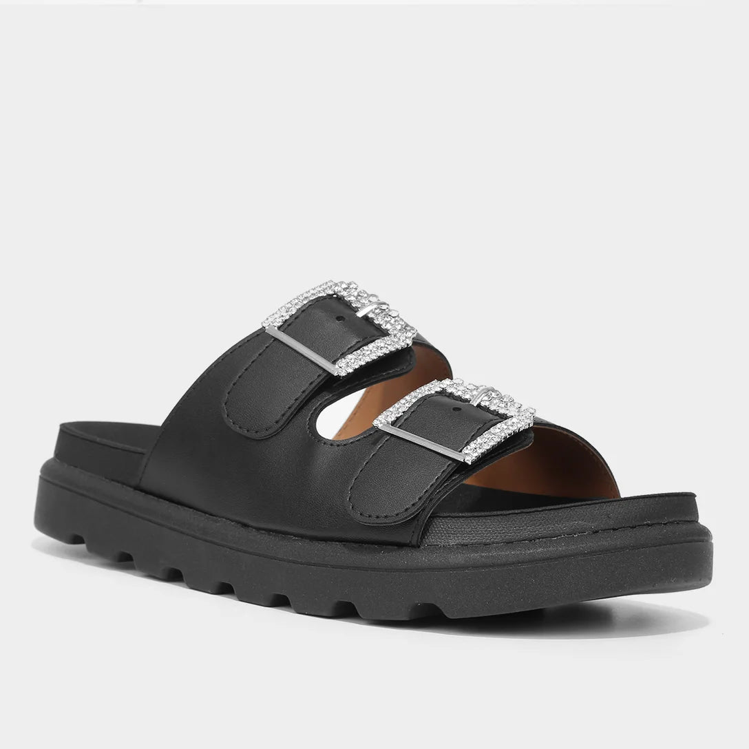 Rasteira Vizzano Tratorada Fivelas – Preto - Imagem 2