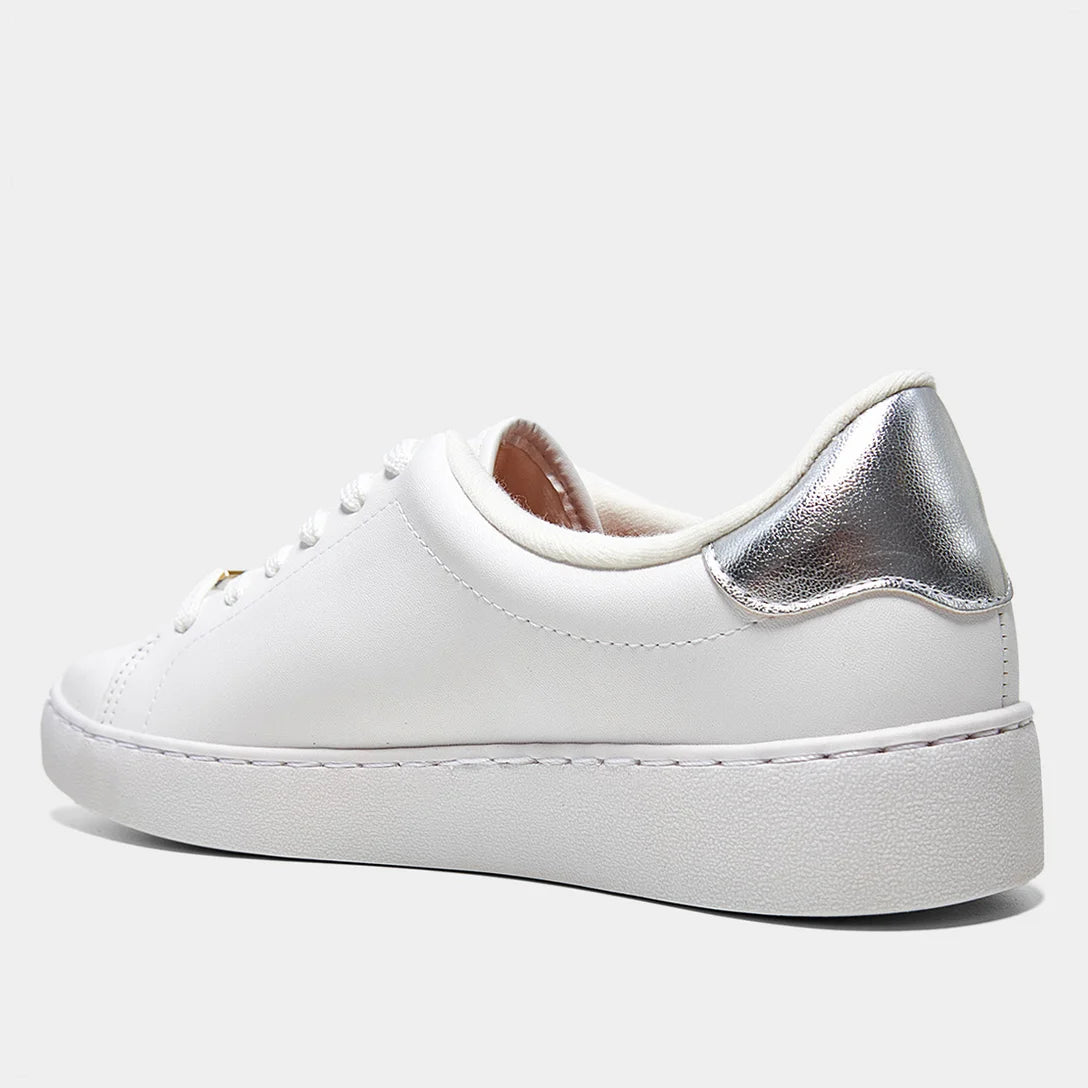 Tênis Vizzano Casual Feminino – Branco + prata - Imagem 3