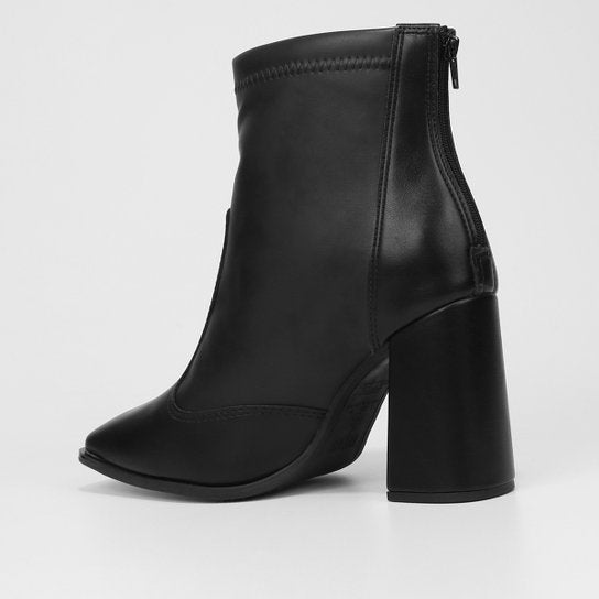 Bota Cano Curto Vizzano Bico Quadrado – Preto - Imagem 3