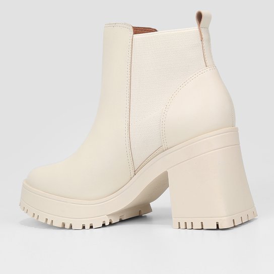 Bota Chelsea Vizzano Tratorada Feminina – Off White - Imagem 3