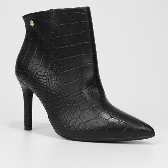 Bota Vizzano Matelassê Cano Curto Feminina – Preto - Imagem 4
