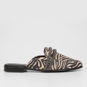 Mule Vizzano Animal Print E Brilho