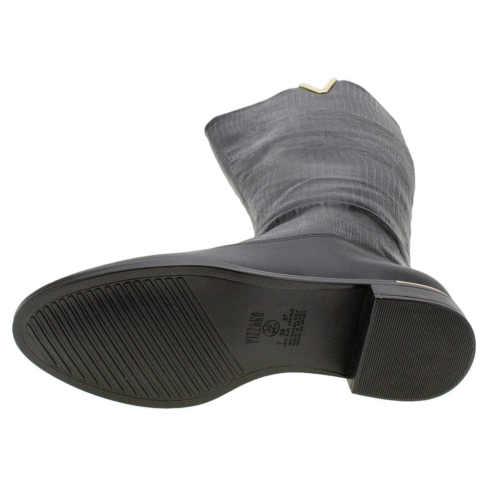 Bota Feminina Cano Alto Vizzano – 3077114 PRETO/CROCO 34 - Imagem 5