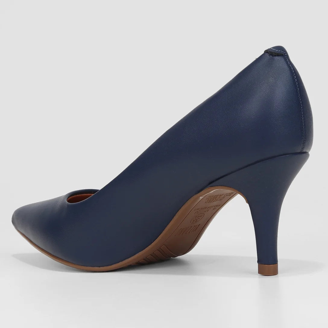 Scarpin Vizzano Salto Médio Bico Fino – Marinho - Imagem 3