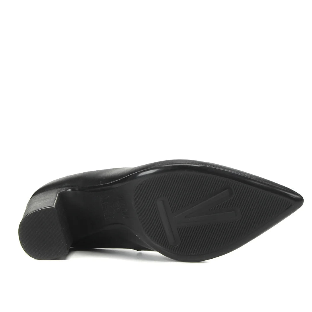 Scarpin Vizzano Bico Fino Salto Bloco Alto – Preto - Imagem 5