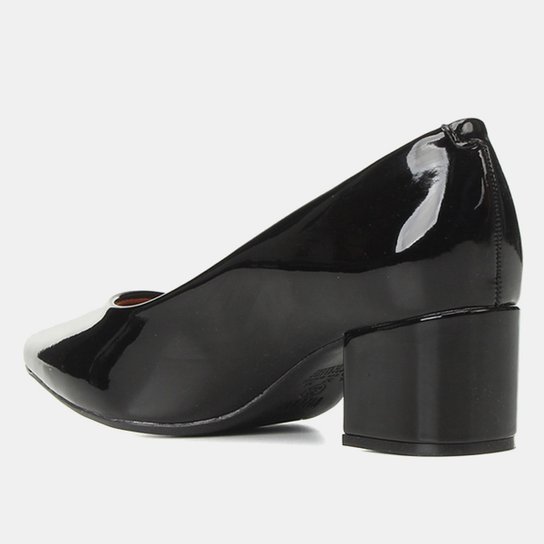 Scarpin Vizzano Salto Grosso Bico Fino – Preto - Imagem 2