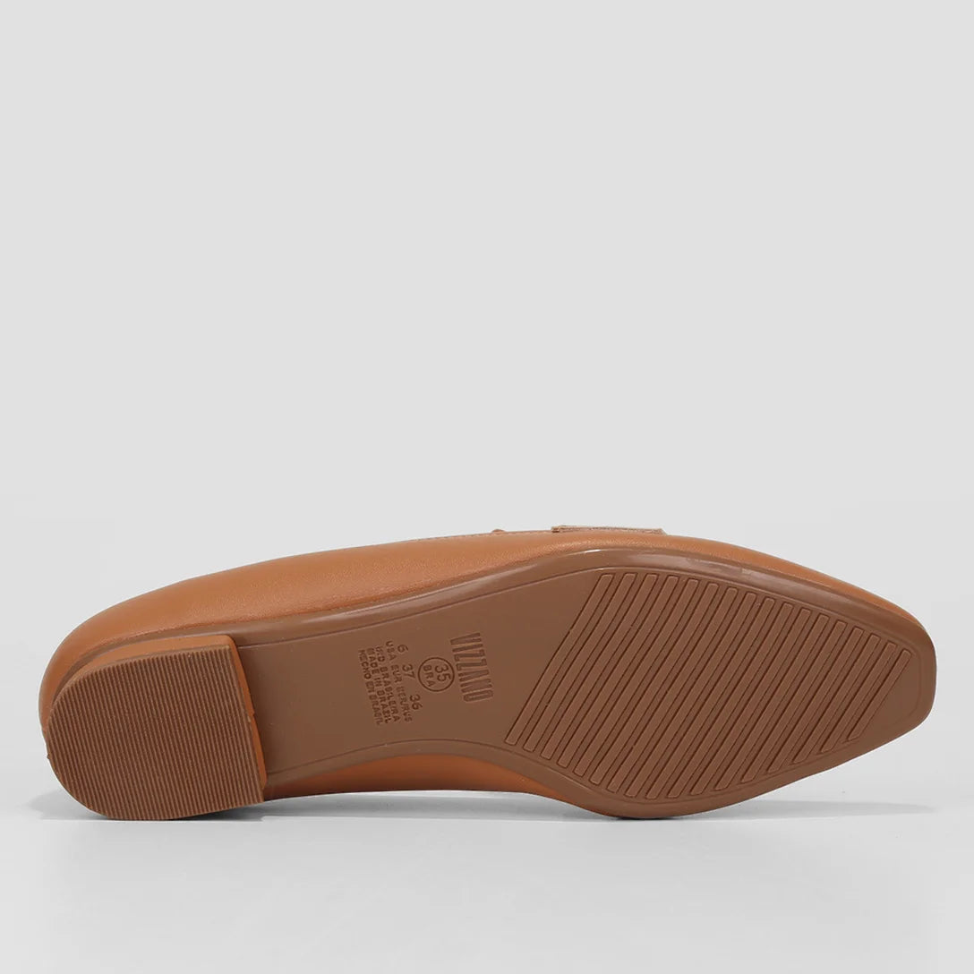 Mocassim Vizzano Bico Fino Feminino – Caramelo - Imagem 5