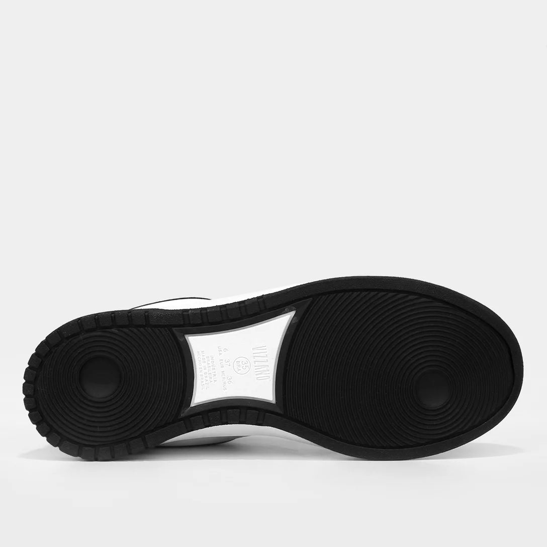 Tênis Vizzano Perfuros Feminino – Branco + Preto - Imagem 5