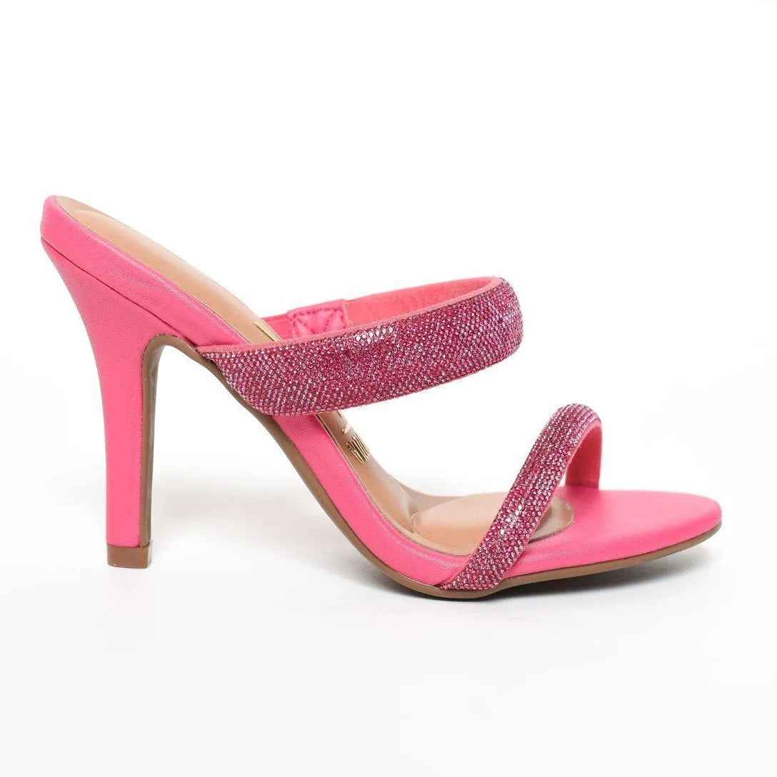 Tamanco Vizzano Tiras Strass Salto Alto – Pink - Imagem 2
