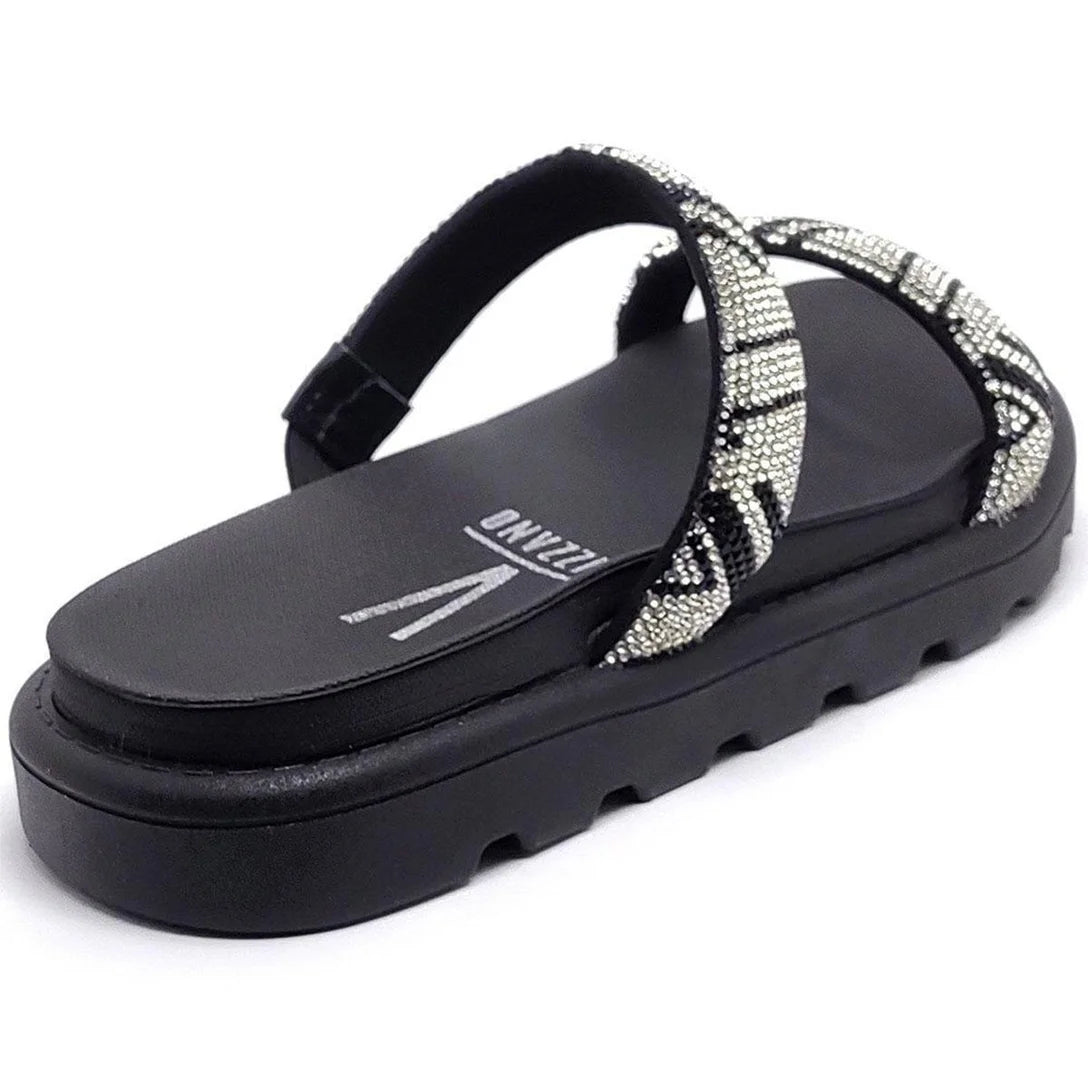 Rasteira Vizzano Flatform Strass Hotfix – Preto – 40 – Preto - Imagem 3