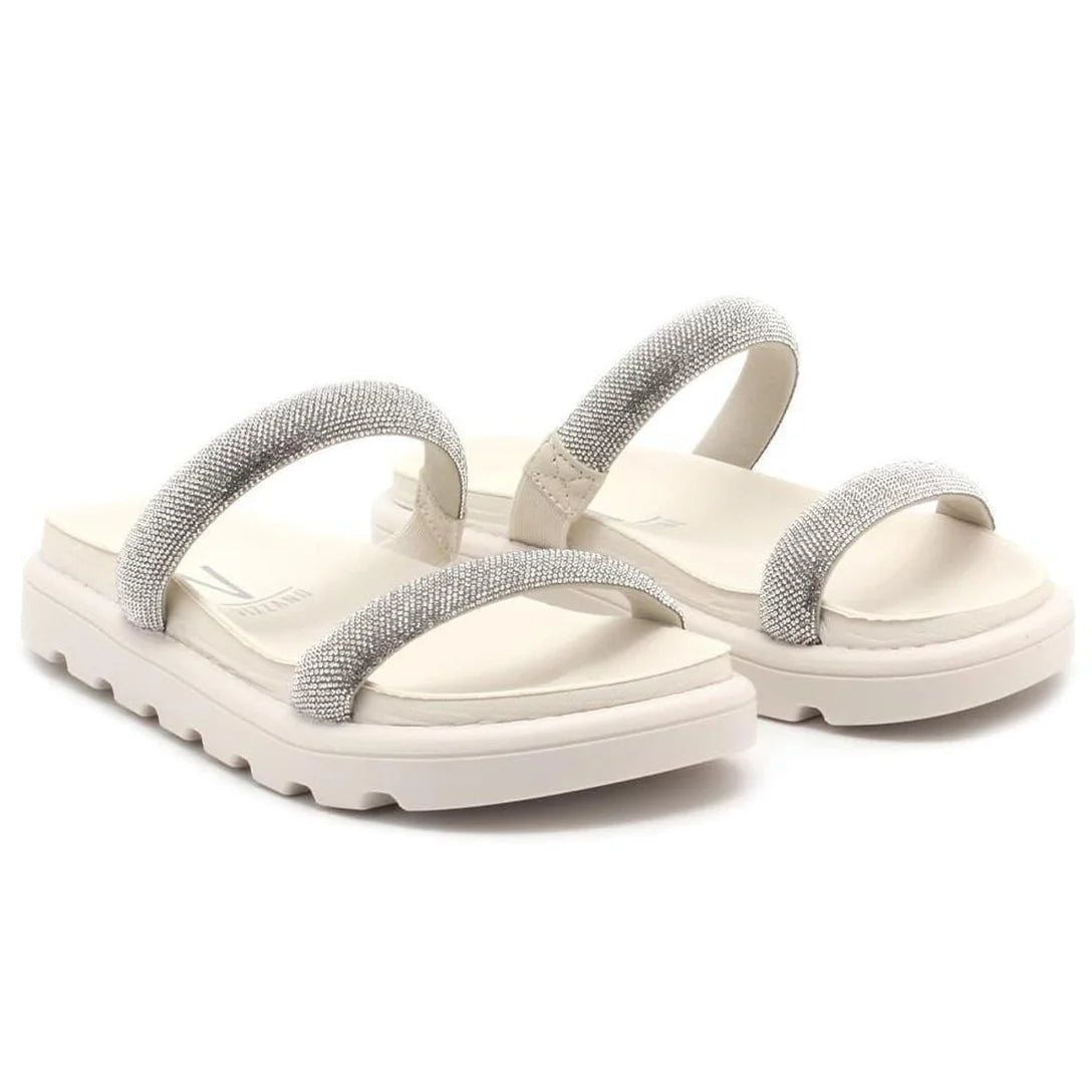 Tamanco Vizzano Flatform Tiras Brilho Feminino – Branco - Imagem 2