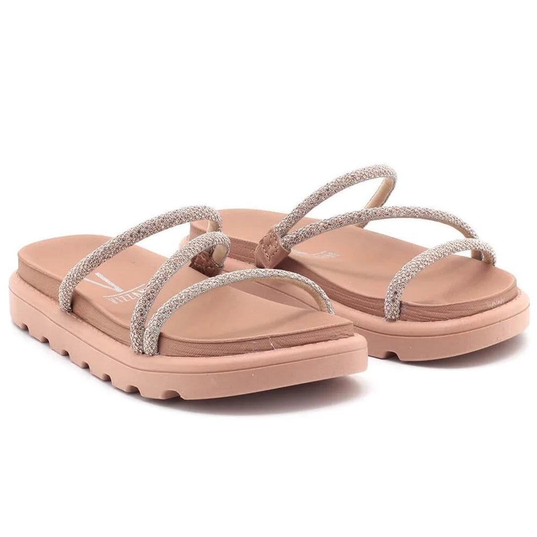 Tamanco Vizzano Flatform Tiras Brilho Feminino – Nude - Imagem 2
