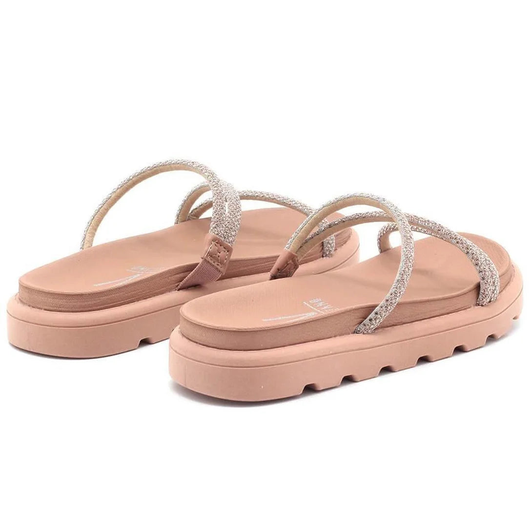 Tamanco Vizzano Flatform Tiras Brilho Feminino – Nude - Imagem 4