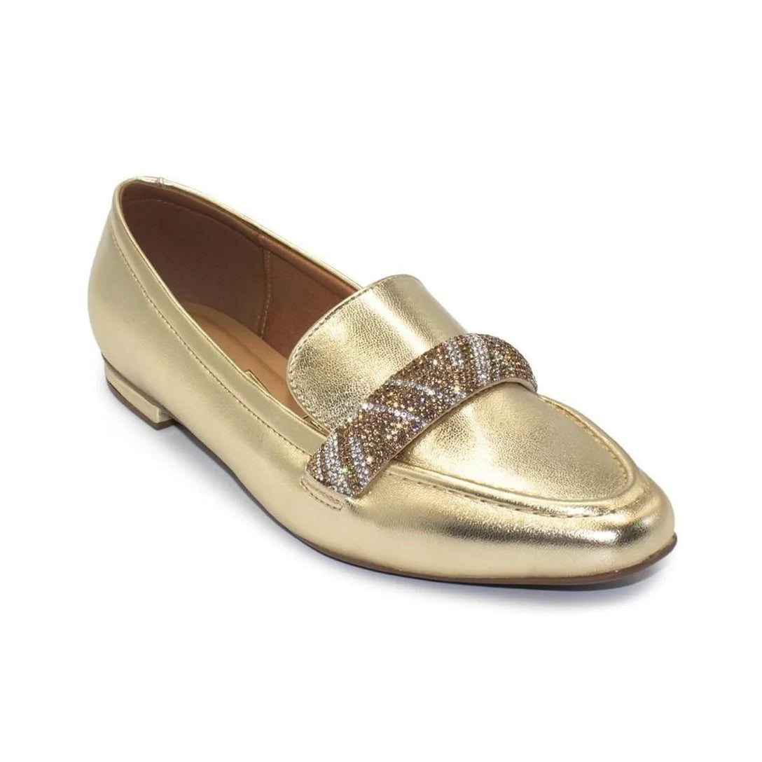 Mocassim Vizzano Metalizado Premium Tira Strass 1351.107 – Dourado - Imagem 2