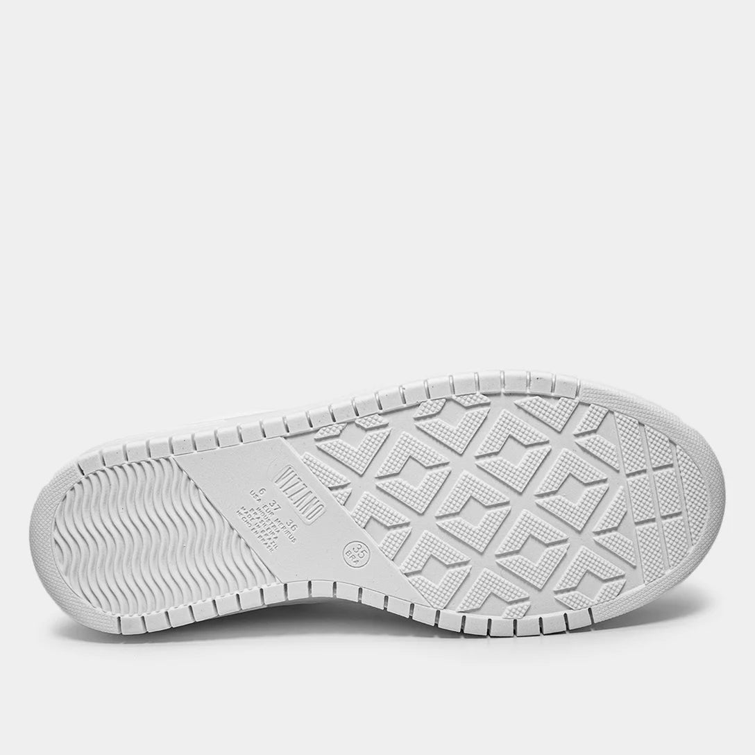 Tênis Vizzano Básico Perfuros Feminino – Branco + prata - Imagem 5