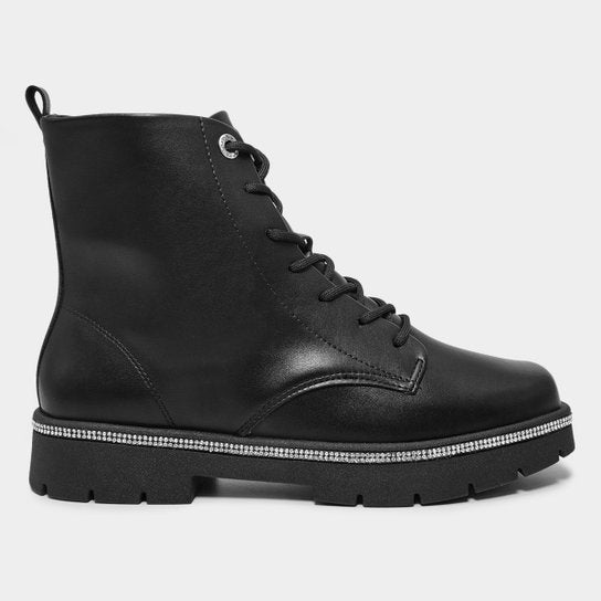 Bota Vizzano Pedraria Cano Médio Feminina – Preto