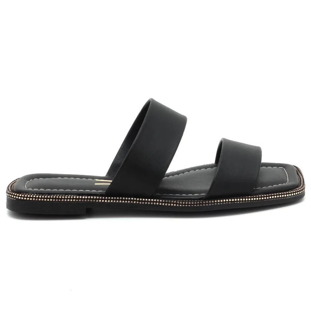 Rasteira Vizzano Pelica Brilho Strass Feminino – Preto