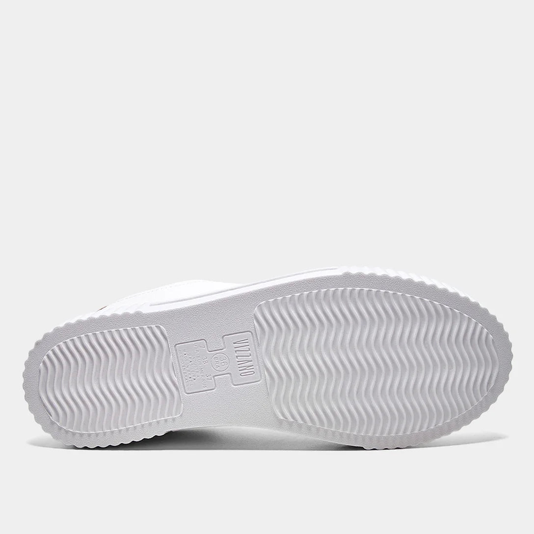 Tênis Vizzano Detalhe Dourado Feminino – Branco + dourado - Imagem 3