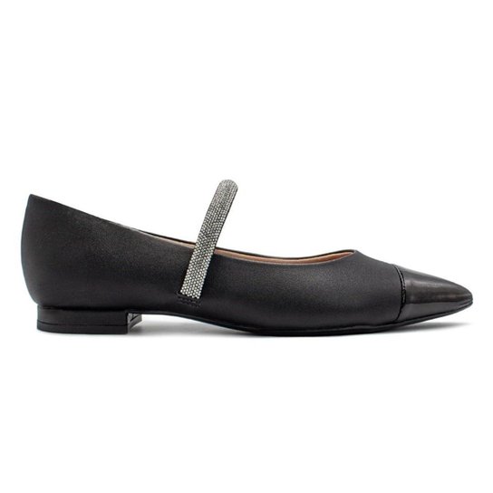 Sapatilha Vizzano Bico Fino de Verniz – Preto