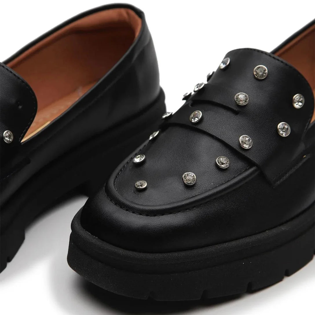 Mocassim Vizzano Tratorado Spikes Feminino – Preto - Imagem 3