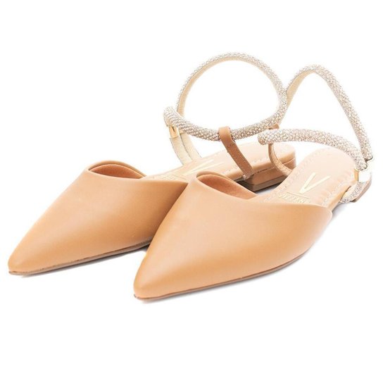 Mule Vizzano Tira Strass Caramelo – Caramelo - Imagem 2