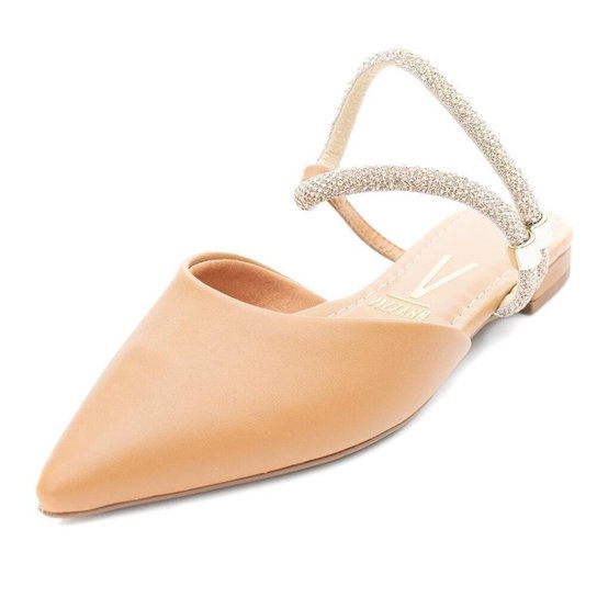 Mule Vizzano Tira Strass Caramelo – Caramelo - Imagem 4