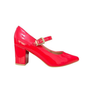scarpín vizzano feminino verniz ajustte fivela – Vermelho