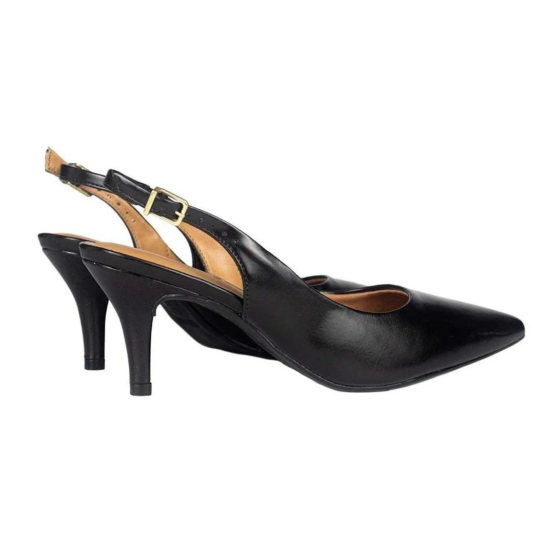 Sapato Scarpin Vizzano Slingback Salto Médio – Preto - Imagem 3