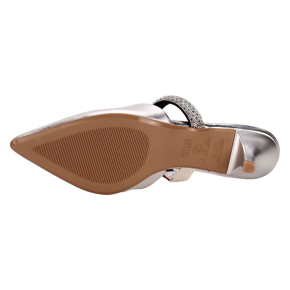 Sapato Feminino Mule Vizzano 1122886 PRATA 35 - Imagem 5
