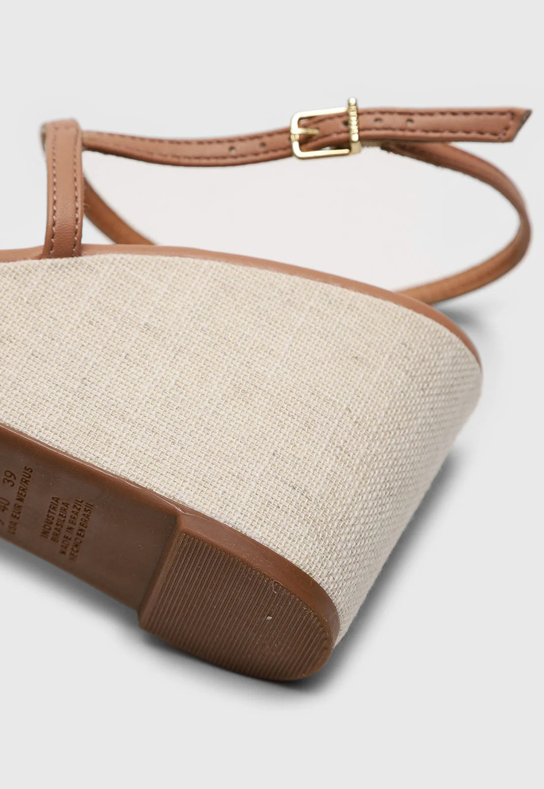 Sandália Anabela Vizzano Tira Transpassada Nude - Imagem 4