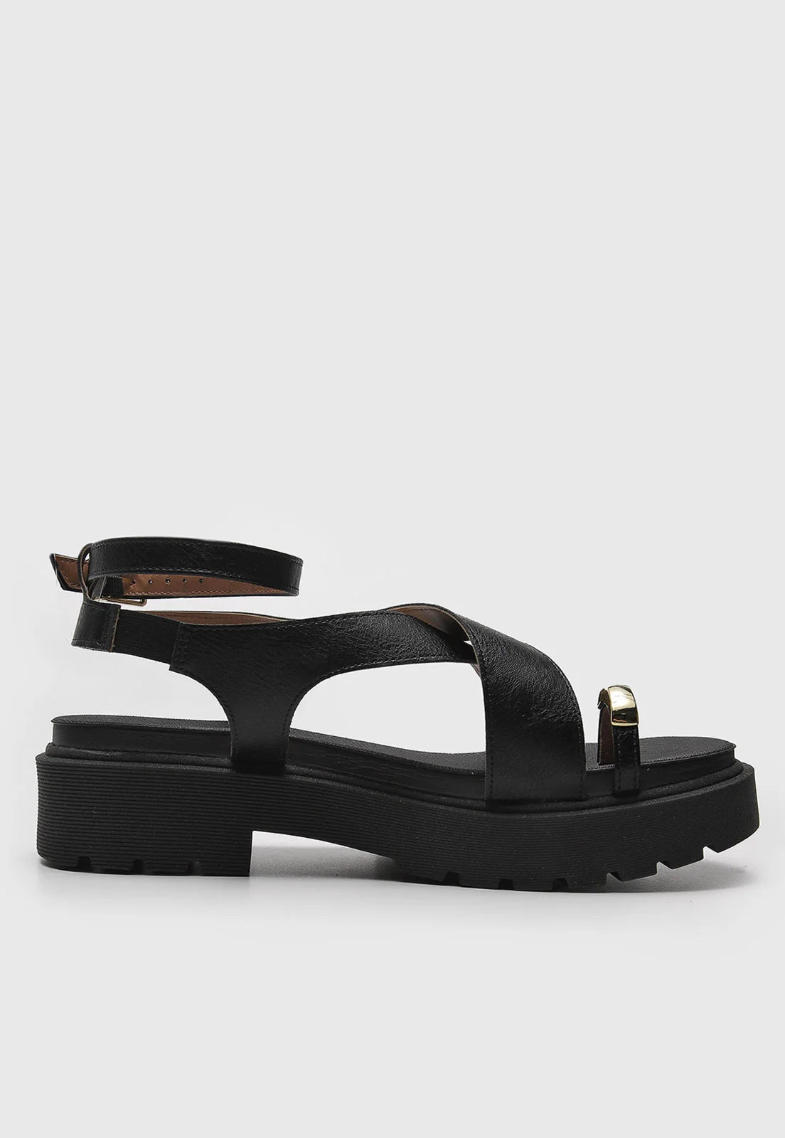 Sandália Tratorado Vizzano Aplicação Metalizada Preta - Imagem 2