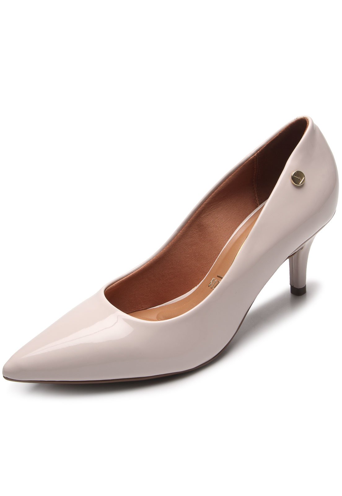 Scarpin Vizzano Verniz Off-White | Azul