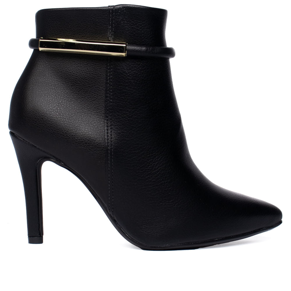 Bota Feminina Vizzano Cano Médio Salto Fino Preto